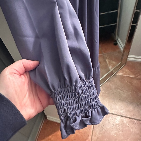 Purple off the shoulder midi dress - Large - Picture 2 of 2